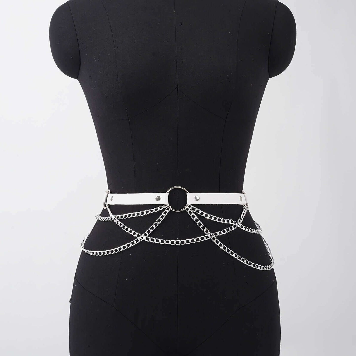 Back view of RaveFather Gothic Jewelry Chain highlighting its durable clasp
