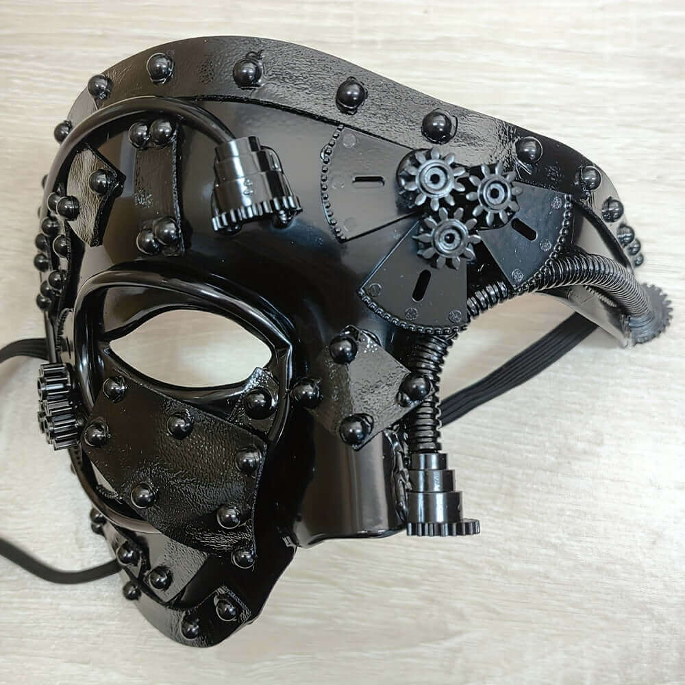 Mesh and Metallic Steampunk Mask