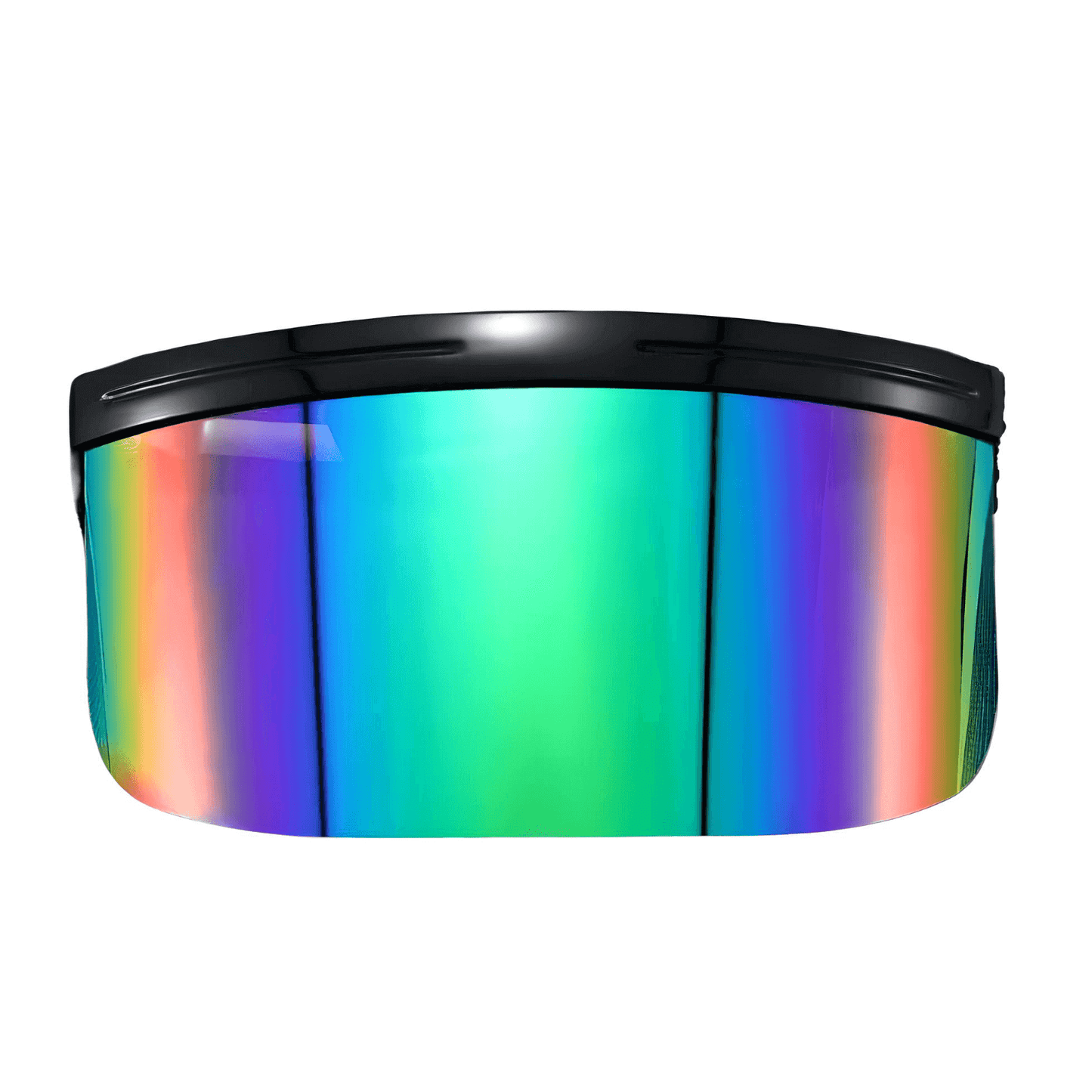 RaveFather Oversized Rave Visor with colorful reflective lens for standout festival style