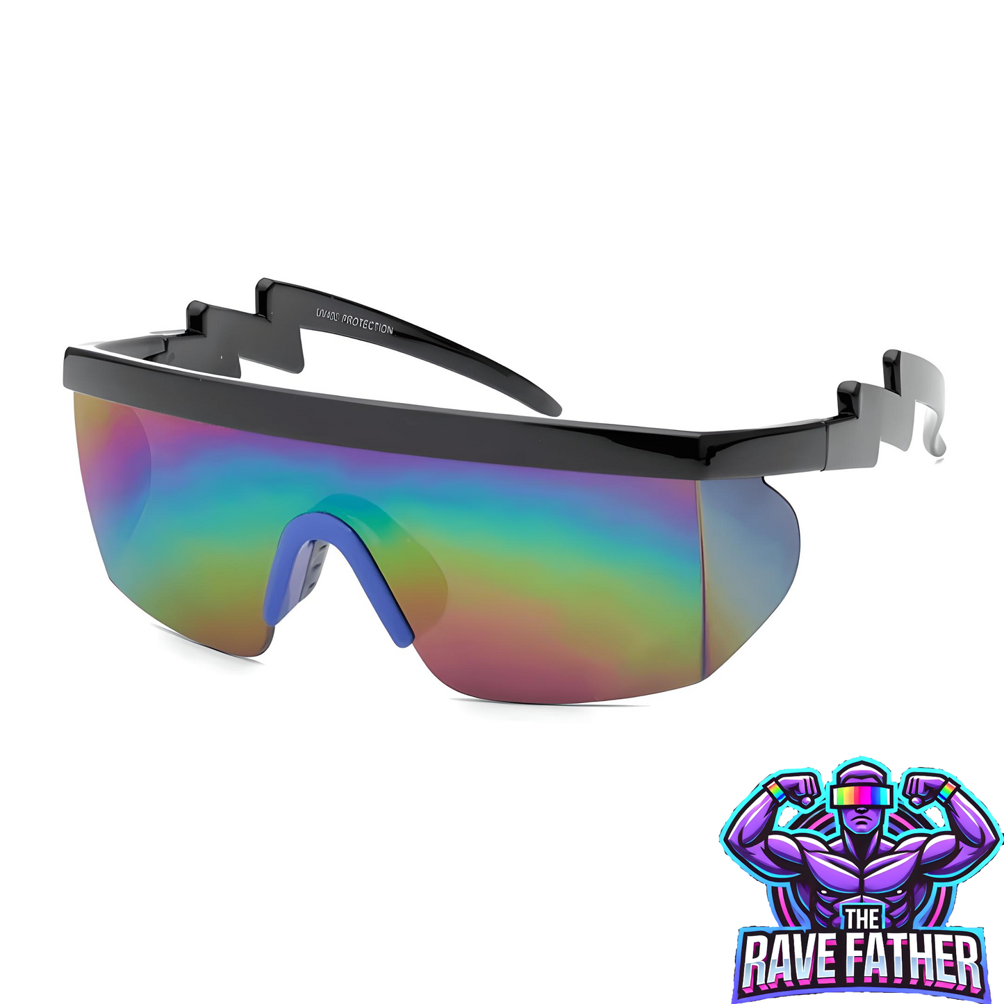 RaveFather Vintage Sunglasses with UV Protection – Elevate Your Festival Style with Classic Design and Modern Flair