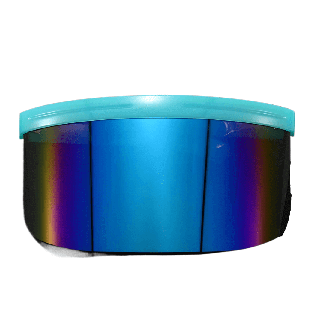 RaveFather Oversized Rave Visor in blue, perfect for standout festival style and sun protection