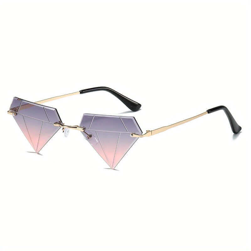 RaveFather Diamond Cut Festival Sunglasses with geometric lenses for raves and festivals