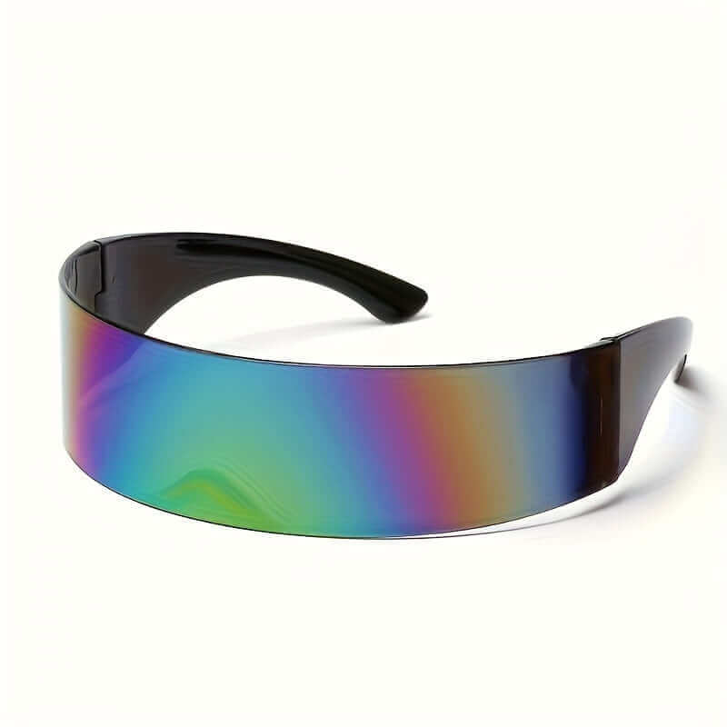 RaveFather Shade Your Face From Out Of Space sunglasses with a sleek, colorful lens designed for special occasions and festivals.